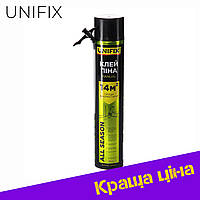 Пена клей монтажная ручная с трубочкой 850мл 14м² строительная UNIFIX