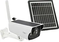 Уличная аккумуляторная IP камера видеонаблюдения UKC Объектив 4 мм, ИК-фильтр, солнечная панель (ART 7583)