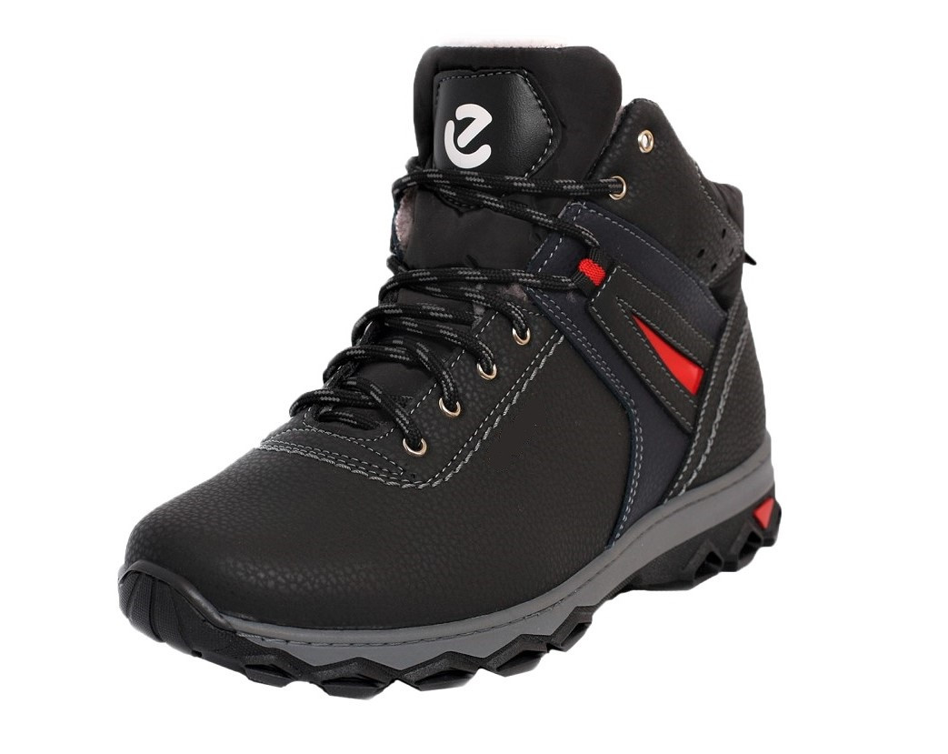 Чоловічі черевики утеплені на зиму і прошиті, фото 1