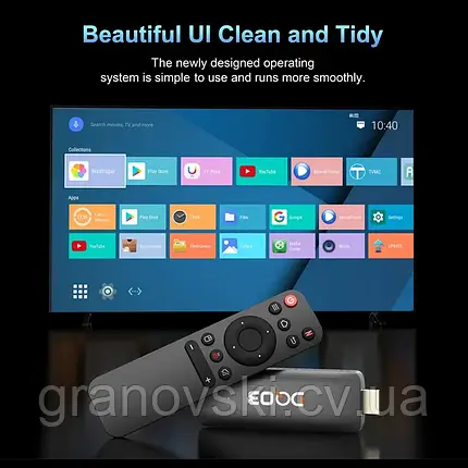 ТВ-приставка стік DQ03 Mini TV Stick Android 10 2ГБ/16ГБ, фото 2
