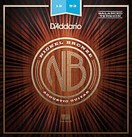 Струны для акустической гитары D'Addario NB1252BT Nickel Bronze Balanced Tension Light Acoust SX, код: 6839137