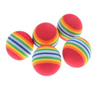 Игрушка для собак "Мяч зефирный, полосатый и цветной", 6,2 см