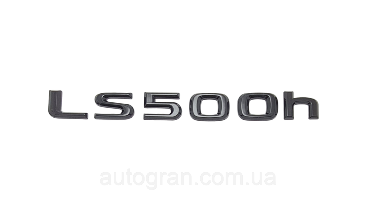 Емблема напис багажника Lexus LS500h чорна