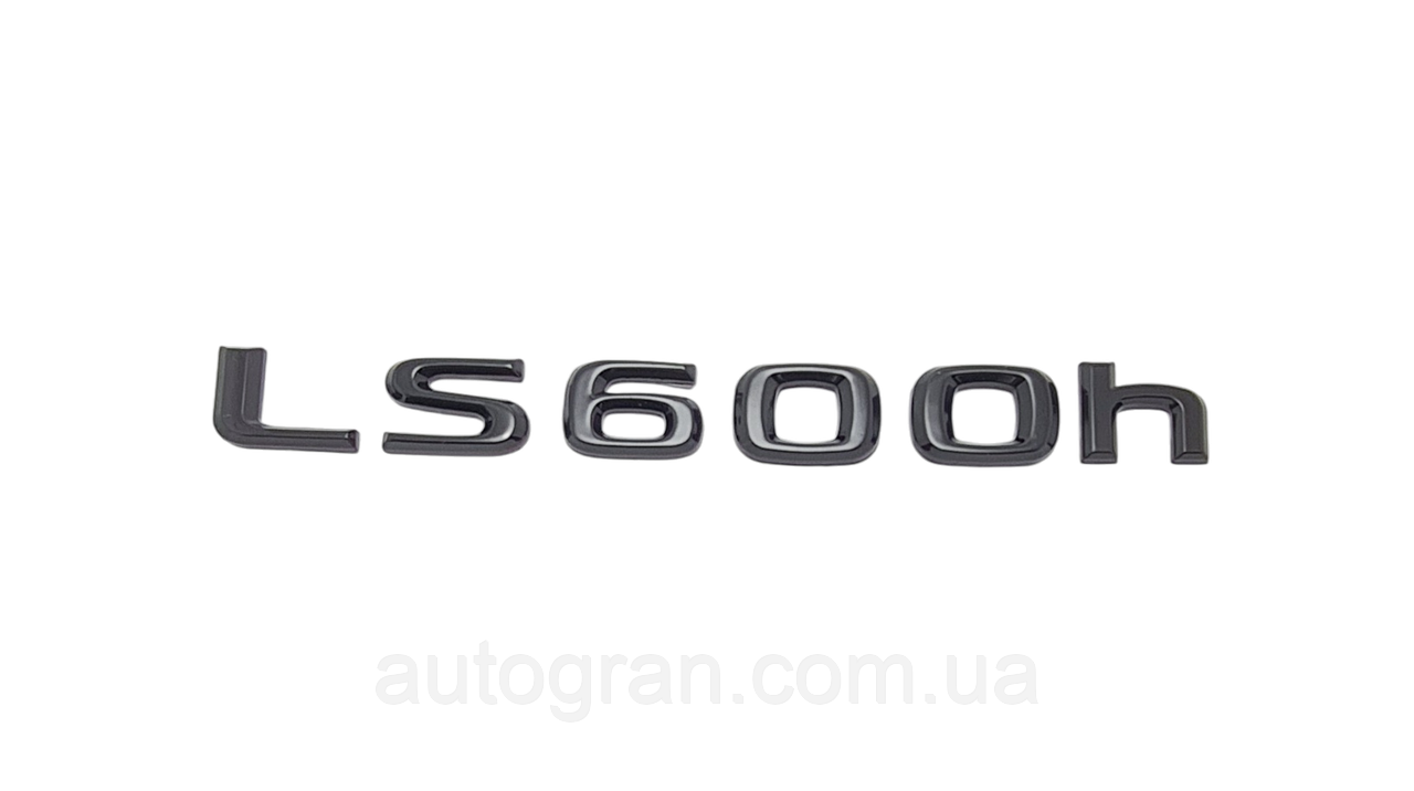 Емблема напис багажника Lexus LS600h чорна