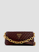 Сумка Lisbet Woven Mini Zip-Top Crossbody Guess WA877472/14436950 коричневая