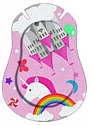 Італійський гіпоалергенний дитячий очний пластир - оклюдер Ortopad "Єдинорог та замок" по 10шт