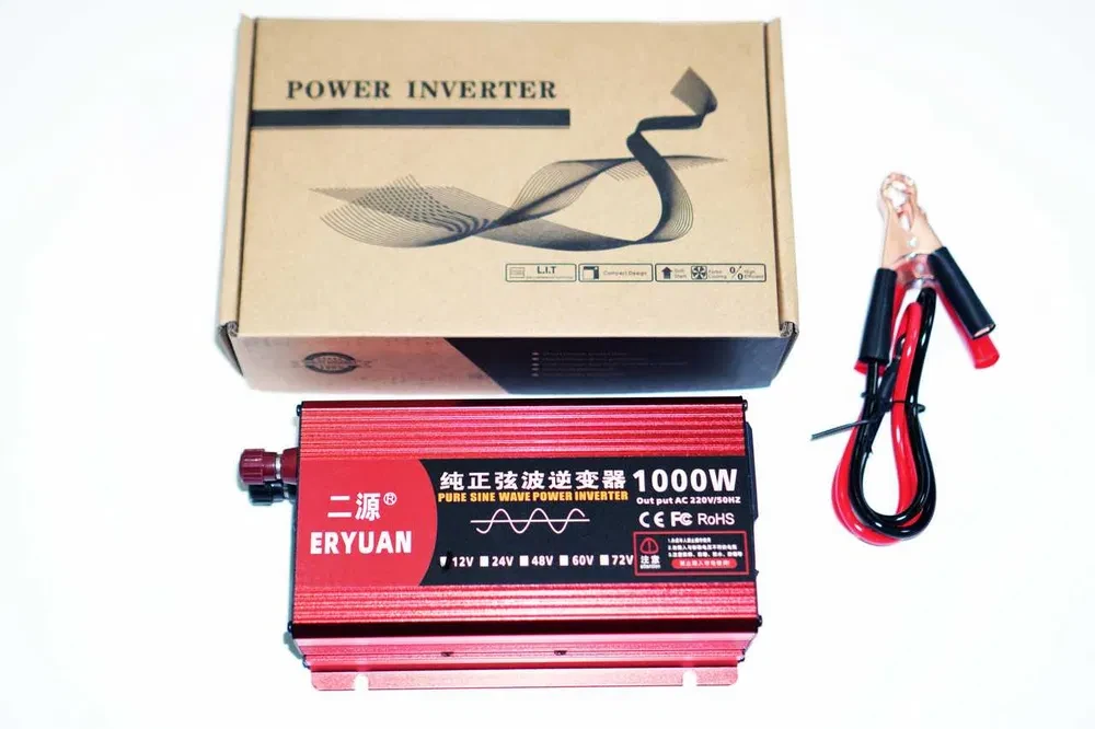 Перетворювач Інвертор Інвертор чис.синус ERYUAN AC/DC LCD 12v 1000W Для котла