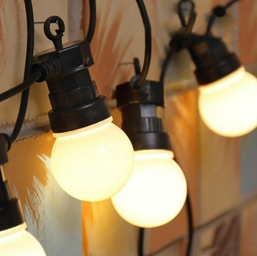 Уличная, садовая гирлянда светодиодная "Ретро-лампа" Retro 20Led, 10 метров, жовта (теплий білий) 920631