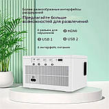 Розумний проєктор з Wi-Fi XPro X6 Android 10, 4K, Bluetooth, 4-ядерний, 1/8 Гб, для домашнього кінотеатру, фото 3
