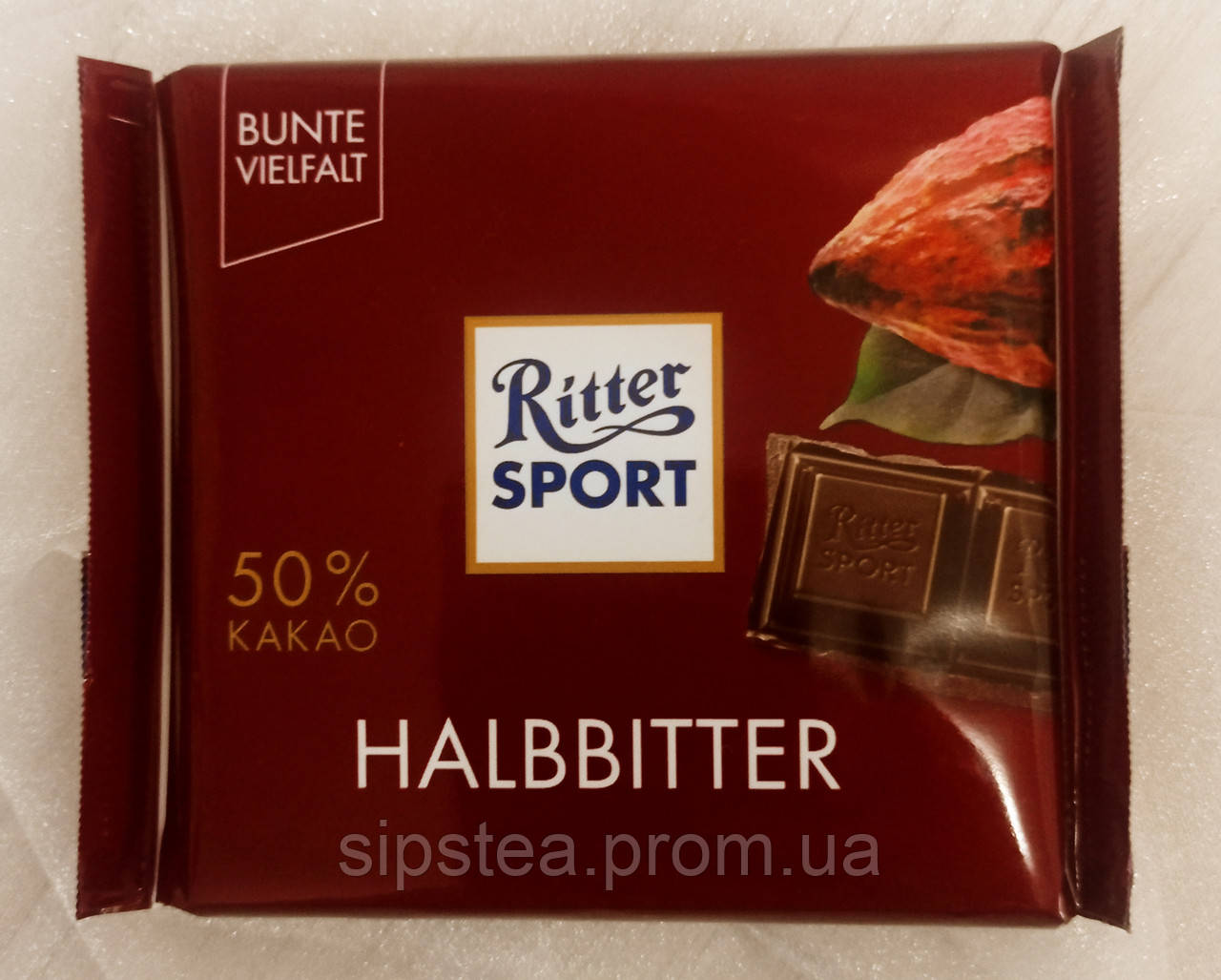 Черный шоколад Halbbitter 50% Ritter Sport 100г - фото 1 - id-p2012230196