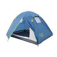 Палатка 2-х местная синяя для туризма двухслойная Green Camp GC1001B