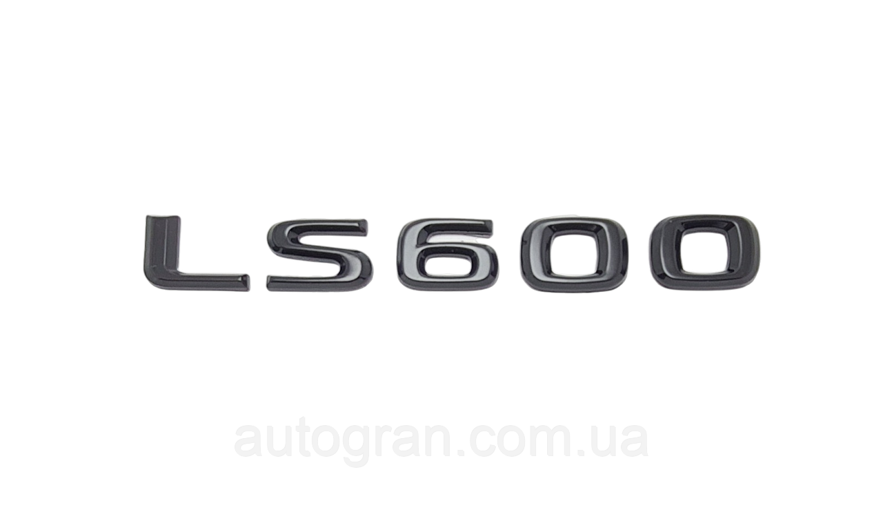 Емблема напис багажника Lexus LS600 чорна