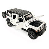 Іграшкова машинка металева Jeep Wrangler Unlimited Rubicon, Джип, білий, звук, світло, інерція, откр двері, капот, Автоексперт,, фото 5