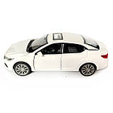 Іграшкова машинка металева Nissan Sylphy, ніссан, білий, звук, світло, інерція, откр двері, капот, Автоексперт, 1:32,14,5*7*5 см, фото 2