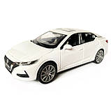 Іграшкова машинка металева Nissan Sylphy, ніссан, білий, звук, світло, інерція, откр двері, капот, Автоексперт, 1:32,14,5*7*5 см, фото 5