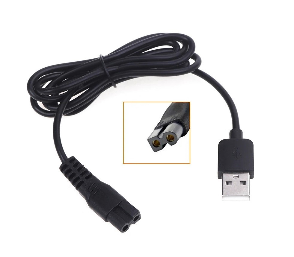 USB кабель для живлення та зарядки електробритви, машинки для стрижки та ін.