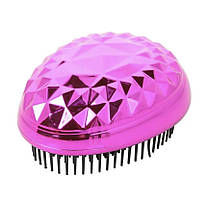 Масажна щітка для волосся овал, малинова