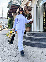 Яскравий прогулянковий жіночий брючний костюм в'язка 48-56 розмір, фото 7