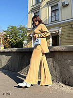 Яскравий прогулянковий жіночий брючний костюм в'язка 48-56 розмір, фото 6