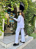 Яскравий прогулянковий жіночий брючний костюм в'язка 48-56 розмір, фото 8