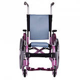 Легка коляска для дітей «ADJ KIDS» OSD-ADJK-R (рожева), івалидна коляска для дітей, фото 3