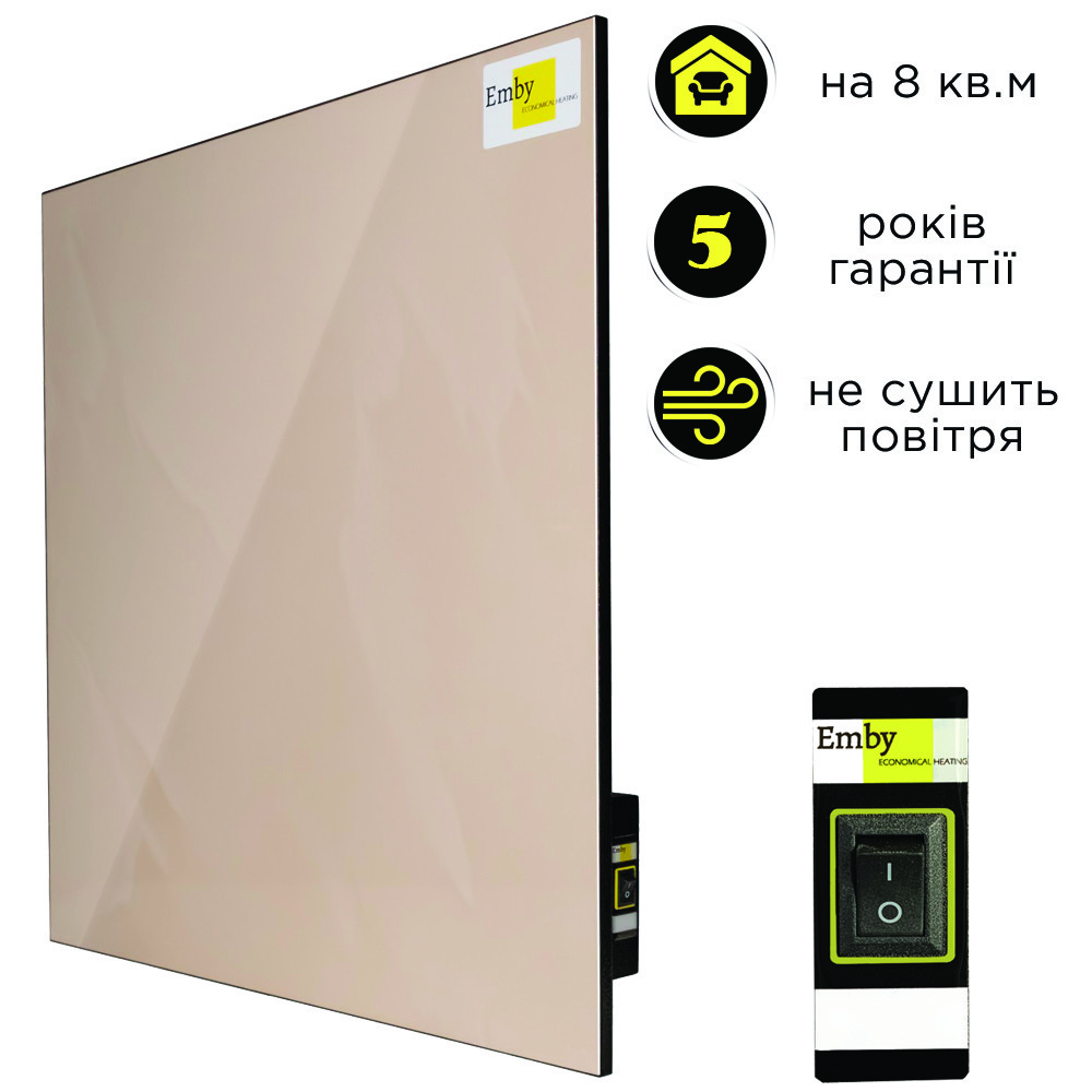 Керамический обогреватель Emby CH-400 бежевый с кнопкой на 8 кв.м VseDD - фото 1 - id-p2456241721