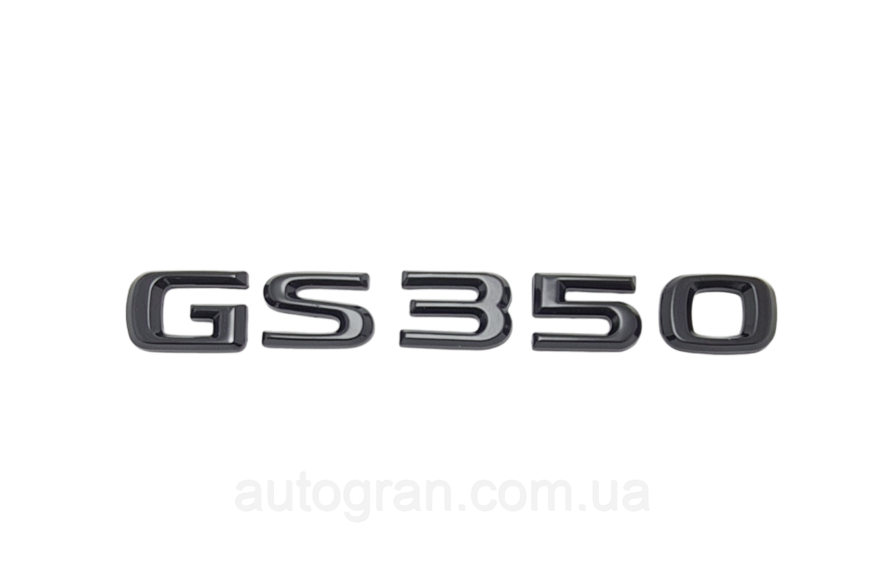 Емблема напис багажника Lexus GS350 чорна