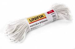 Мотузка в'язана 4 мм, 15 м біла UNIFIX