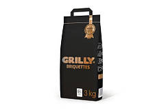 Брикети деревно-вугільні 3 кг Premium Grilly
