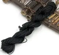 Шнур шамбала нейлоновый капроновый 1 мм Чёрный моток 20 метров