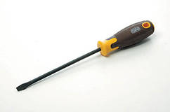 Викрутка шліфувальна композитна ручка CrV SL6x150 мм (плоска) (воронна) СИЛА