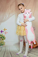 М'яка іграшка "Кіт - батон" 90 см. Іграшка-подушка Рожевий