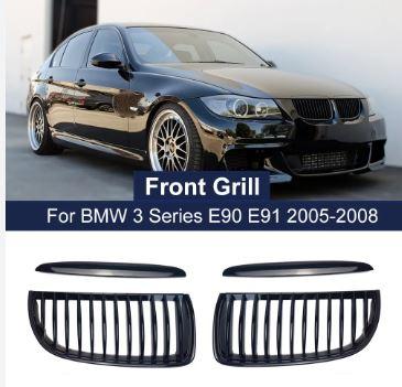 Решітка радіатора BMW (БМВ) 3 series E90 E91 2005 - 2008 року Глянець Ніздрі BMW E90 2005 - 2008