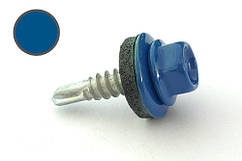 Саморіз покрівельний 4,8*19 DIN 7504K RAL 5005 для металу (пач 50 шт.) (колір — сигнальний синій) APRO