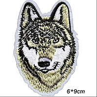 Термо наклейка аппликация на одежду, ткань аксессуары термоапликация на клеевой основе Волк