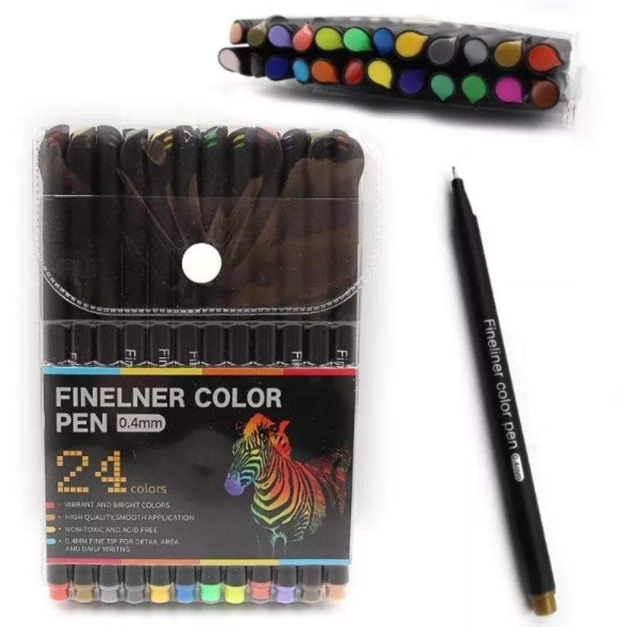 Набір лінерів (Файнлайнер, Апполінер) Josef Otten 24 кольори 0.4мм