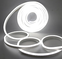 Світлодіодна LED стрічка силіконова 5м Білий, 12V-220V (t9180)