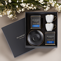 Подарочный набор кофе элитного турецкого Selamlique с кофейными чашками в эксклюзивной упаковке