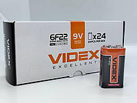 Батарейка солевая Videx 6F22/9V (Крона) 1шт SHRINK