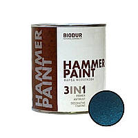 Емаль молоткова Biodur 3в1 Hammer Paint 102 темно-синя 2,1 л