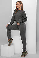 Женский вязаный костюм (брюки и свитер) 174 темно-серый