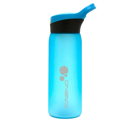 Пляшка для води спортивна CASNO 750 мл KXN-1210 блакитна з соломинкою