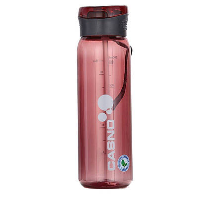 Пляшка для води спортивна CASNO 600 мл KXN-1211 червона з соломинкою