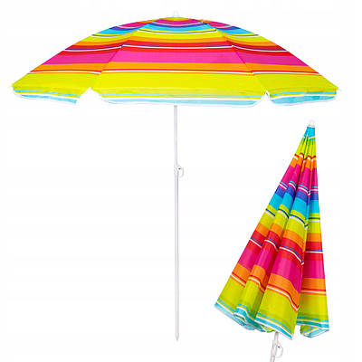 Пляжна парасолька з регульованою висотою Springos 160 см BU0005. Парасолька пляжна, парасолька від сонця, парасолька для пляжу