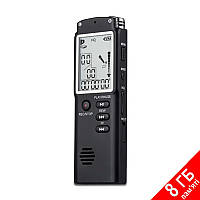 Диктофон цифровий з великим екраном Savetek GS-T60, пам'ять 8 Гб, стерео, акумуляторний Love&Life