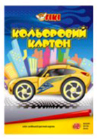 Цветной картон А4, 10 листов, золото и серебро в картонной папке, ТМ ТІКІ