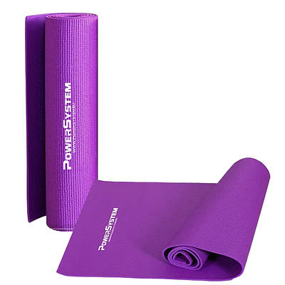 Килимок для йоги та фітнесу Power System PS-4014 Fitness-Yoga Mat Purple