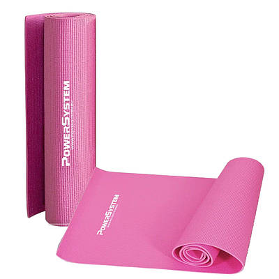 Килимок для йоги та фітнесу Power System PS-4014 Fitness-Yoga Mat Pink