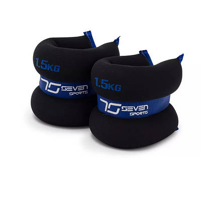 Обтяжувачі-манжети для ніг і рук 7SPORTS Wrist/Ankle Weights ( 2х1,5кг) ON-3 Black/Blue (пара)