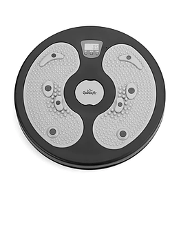Диск здоров'я Queenfit масажний із магнітами та лічильником чорно-сірий